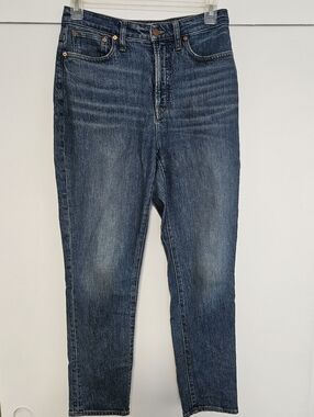 Madewell Classic Women's Dark Blue Straight-Leg Jeans Curvy Perfect Vintage